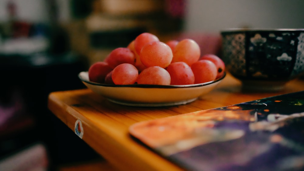 grapes on plate
